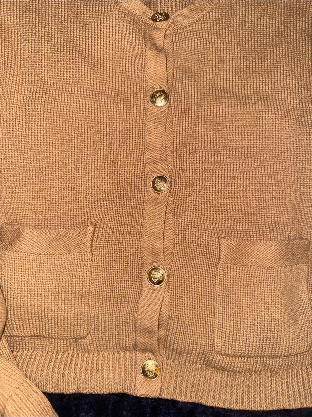 J. Crew Camel Button-Up Pocket Cardigan - Picture 3 of 4